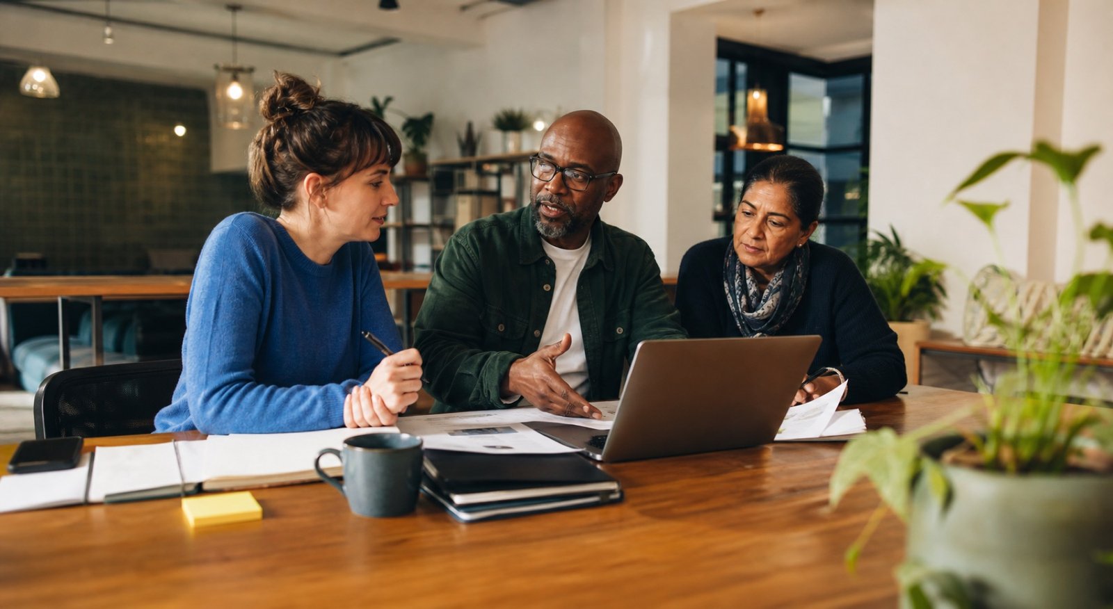 Hands finalizing a 501(c)(3) filing package